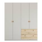 Armoire Homey avec tiroirs Gris soie - Largeur : 180 cm - Sans portes miroir