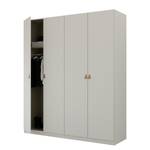 Drehtürenschrank Homey Seidengrau - Breite: 180 cm - Ohne Spiegeltür/-en