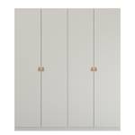 Armoire à portes battantes Homey Gris soie - Largeur : 180 cm - Sans portes miroir