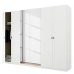 Armoire à portes battantes Homey Blanc alpin - Largeur : 270 cm - Avec portes miroir