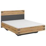 Bedframe Butte Artisan eikenhouten look/grijs metallic - 140 x 200cm