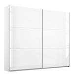 Armoire à portes coulissantes Aurelio Blanc brillant - Largeur : 218 cm