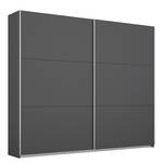 Armoire à portes coulissantes Aurelio Gris métallisé - Largeur : 218 cm