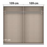 Armoire à portes coulissantes Aurelio Gris métallisé - Largeur : 218 cm