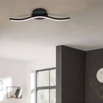 LED-plafondlamp Onda aluminium/ijzer/polycarbonaat - zwart