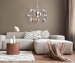 Hanglamp Explosion transparant glas/staal - 9 lichtbronnen - Zilver