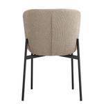 Chaises capitonnées Mouzon - Lot de 2 Tissu Bouclé Holma: Sable - Noir