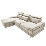 Ecksofa Mundau Webstoff - Webstoff Cuna: Beige - Longchair davorstehend links - Ohne Schlaffunktion