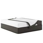 Premium Boxspringbett KINX Recycelter Strukturstoff Gesa: Anthrazit - 180 x 200cm - H2 - Ohne