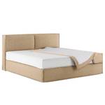 Premium Boxspringbett KINX Recycelter Strukturstoff Gesa: Beige - 180 x 200cm - H2 - 100 cm