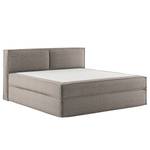 Premium boxspring KINX Gerecycleerde structuurstof Gesa: Grijs - 200 x 200cm - H2 zacht - 100cm