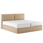 Premium Boxspringbett KINX Recycelter Strukturstoff Gesa: Beige - 180 x 200cm - H3 - 100 cm