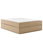 Lit boxspring Kinx Tissu structure recyclé Gesa: Beige - 160 x 200cm - D2 souple - Sans