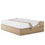 Lit boxspring Kinx Tissu structure recyclé Gesa: Beige - 160 x 200cm - D2 souple - Sans