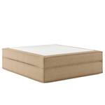 Lit boxspring Kinx Tissu structure recyclé Gesa: Beige - 180 x 200cm - D2 souple - Sans