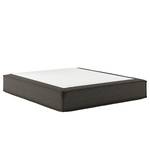 Lit boxspring Kinx Tissu structure recyclé Gesa: Anthracite - 200 x 200cm - D2 souple - Sans