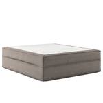 Lit boxspring Kinx Tissu structure recyclé Gesa: Gris - 200 x 200cm - D2 souple - Sans