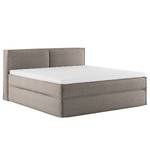 Premium boxspring KINX Gerecycleerde structuurstof Gesa: Grijs - 180 x 200cm - H2 zacht - 100cm