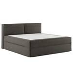 Lit boxspring Kinx Tissu structure recyclé Gesa: Anthracite - 180 x 200cm - D2 souple - 100 cm