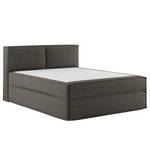 Premium Boxspringbett KINX Recycelter Strukturstoff Gesa: Anthrazit - 140 x 200cm - H3 - 100 cm