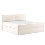 Premium Boxspringbett KINX Recycelter Strukturstoff Gesa: Weiß - 180 x 200cm - H3 - 100 cm