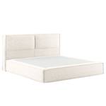 Premium Boxspringbett KINX Recycelter Strukturstoff Gesa: Weiß - 180 x 200cm - H3 - 100 cm