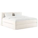 Letto boxspring Kinx Tessuto strutturato riciclato Gesa: bianco - 200 x 200cm - H3 - 100 cm