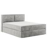 Lit boxspring Kinx Velours Onoli: Gris clair - 160 x 200cm - D2 souple - 100 cm