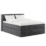 Premium boxspring KINX Velours Onoli: Antracietkleurig - 160 x 200cm - H2 zacht - 100cm