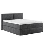 Premium boxspring KINX Velours Onoli: Antracietkleurig - 160 x 200cm - H2 zacht - 100cm