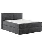 Lit boxspring Kinx Velours Onoli: Anthracite - 160 x 200cm - D2 souple - 100 cm