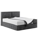 Premium boxspring KINX Velours Onoli: Antracietkleurig - 160 x 200cm - H2 zacht - 100cm