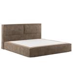 Letto boxspring Kinx Velluto Onoli: marrone chiaro - 200 x 200cm - H2 - 100 cm