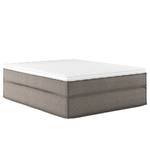 Lit boxspring Kinx Tissu structure recyclé Gesa: Gris - 140 x 200cm - D3 medium - Sans