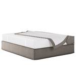 Lit boxspring Kinx Tissu structure recyclé Gesa: Gris - 140 x 200cm - D3 medium - Sans