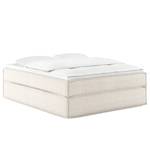 Letto boxspring Kinx Tessuto strutturato riciclato Gesa: bianco - 140 x 200cm - H3 - Senza