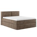 Letto boxspring Kinx Velluto Onoli: marrone chiaro - 140 x 200cm - H2 - 100 cm