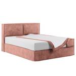 Letto boxspring Kinx Velluto Onoli: rosa anticato - 140 x 200cm - H2 - 100 cm