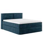 Premium boxspring KINX Velours Onoli: Marineblauw - 140 x 200cm - H2 zacht - 100cm