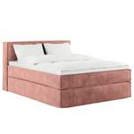 Premium boxspring KINX Velours Onoli: Oud pink - 160 x 200cm - H2 zacht - 100cm