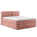 Premium Boxspringbett KINX Samt Onoli: Altrosa - 160 x 200cm - H2 - 100 cm