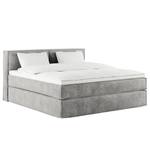 Letto boxspring Kinx Velluto Onoli: grigio chiaro - 180 x 200cm - H2 - 100 cm