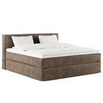 Premium boxspring KINX Velours Onoli: Lichtbruin - 180 x 200cm - H2 zacht - 100cm