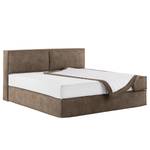 Premium boxspring KINX Velours Onoli: Lichtbruin - 180 x 200cm - H2 zacht - 100cm