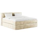 Premium Boxspringbett KINX Samt Onoli: Beige - 200 x 200cm - H2 - 100 cm