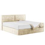 Premium Boxspringbett KINX Samt Onoli: Beige - 200 x 200cm - H2 - 100 cm