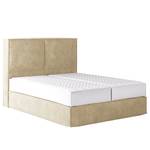 Premium boxspring KINX Velours Onoli: Beige - 160 x 200cm - H2 zacht - 130cm