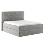 Premium boxspring KINX Velours Onoli: Lichtgrijs - 180 x 200cm - H2 zacht - 130cm