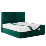 Lit boxspring Kinx Velours Onoli: Vert vieilli - 200 x 200cm - D2 souple - 130 cm