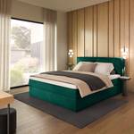 Premium boxspring KINX Velours Onoli: Antiek groen - 200 x 200cm - H2 zacht - 130cm